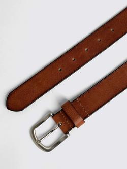 Moss Leather Belt, Tan - view 2, Tan