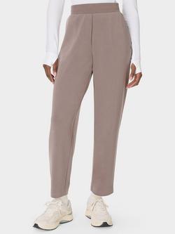 Sweaty Betty Sand Wash Rib Mix Tapered Joggers, Brown Mid, Brown Mid