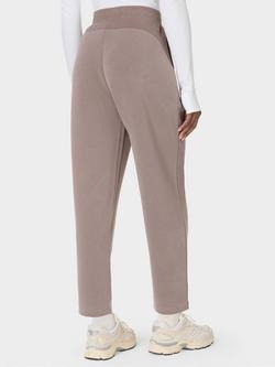 Sweaty Betty Sand Wash Rib Mix Tapered Joggers, Brown Mid - view 2, Brown Mid