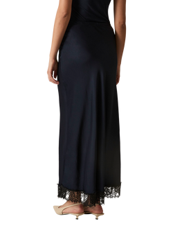 James Lakeland Satin Lace Maxi Skirt - view 2, Navy