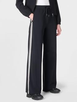 Sweaty Betty Explorer Side Stripe Wide Leg Trousers, Black, Black