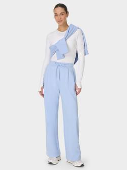 Sweaty Betty Revive Wide Leg Joggers, Glacier Blue - view 2, Glacier Blue