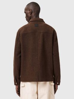 AllSaints Cayson Wool Blend Shacket - view 2, Cider Brown
