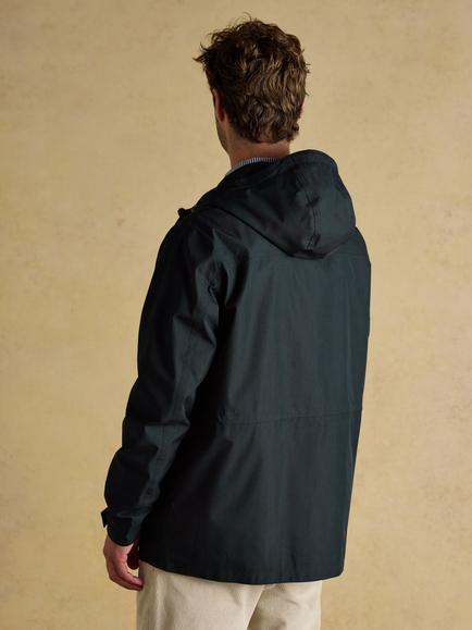 Joules Portman Waterproof Raincoat, Navy - view 2, Navy