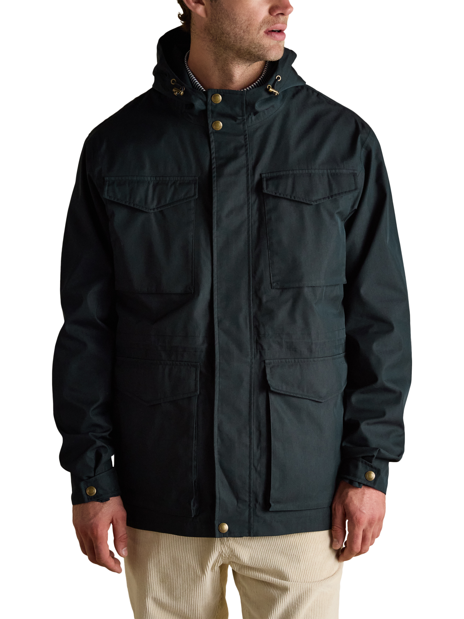 Product image 3 of 10, which shows Joules Portman Waterproof Raincoat, Navy, S