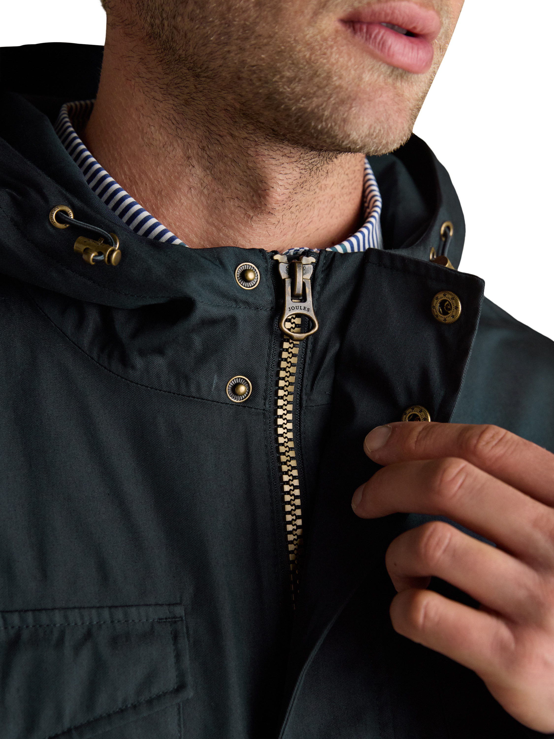 Product image 5 of 10, which shows Joules Portman Waterproof Raincoat, Navy, S