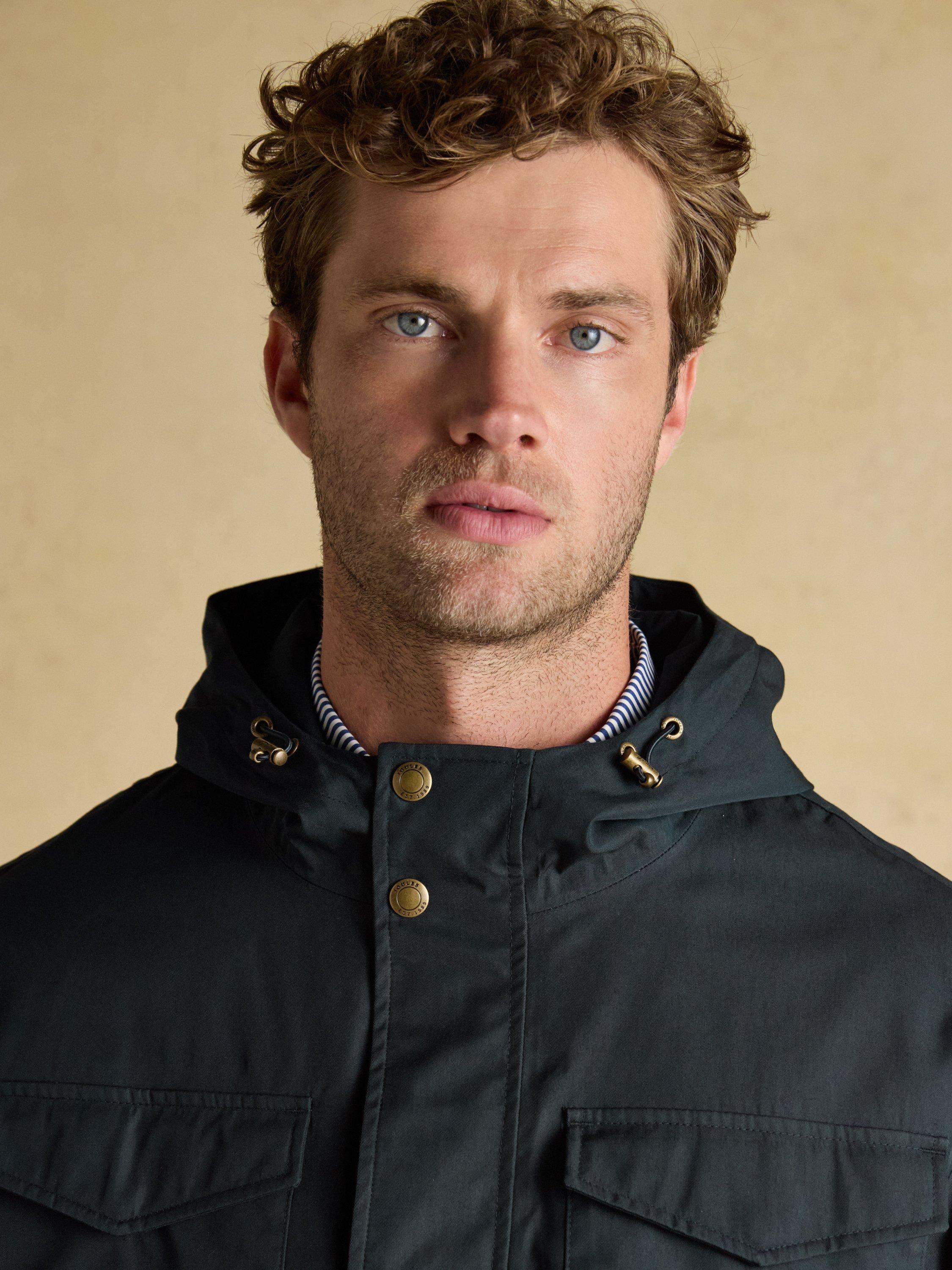 Product image 7 of 10, which shows Joules Portman Waterproof Raincoat, Navy, S