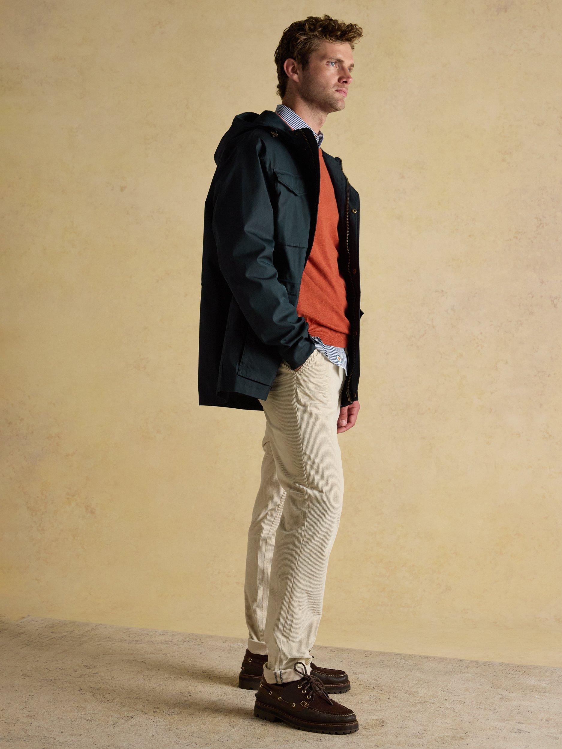 Product image 9 of 10, which shows Joules Portman Waterproof Raincoat, Navy, S