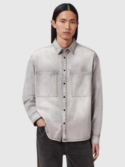 AllSaints Al Denim Shirt, Light Grey, Light Grey