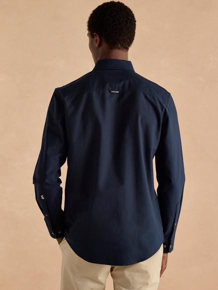 Joules Cotton Regular Fit Oxford Shirt, Navy - view 2, Navy