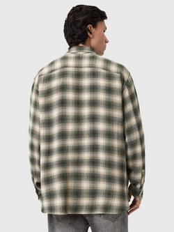 AllSaints Lumley Loose Fit Long Sleeve Shirt, Pale Olive Green - view 2, Pale Olive Green