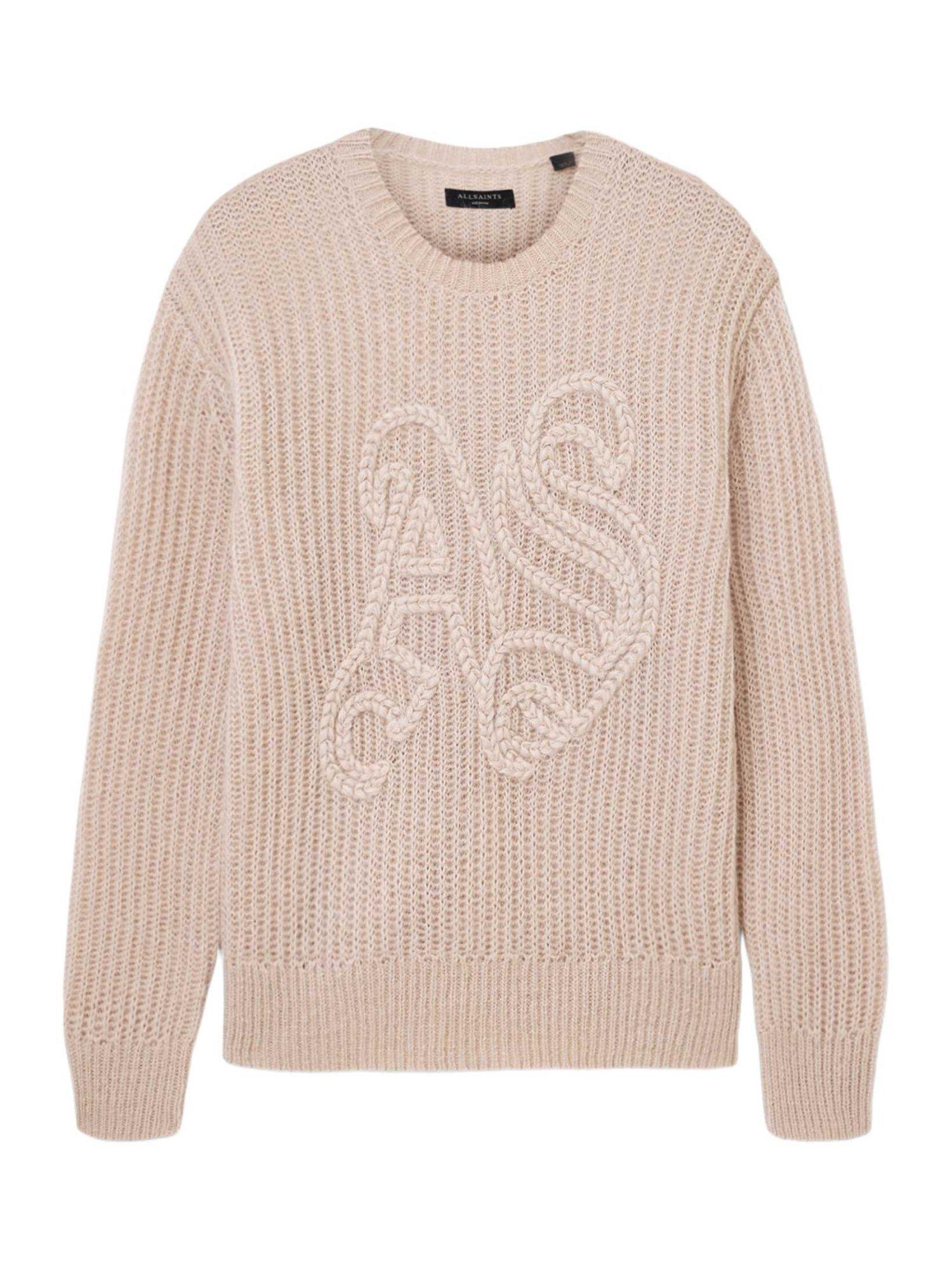 Product image 4 of 7, which shows AllSaints Chainy Regular Fit Crew Neck Jumper, Dusk Brown, L