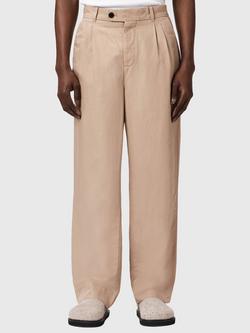 AllSaints Roland Straight Leg Chino Trousers, Nutmeg Brown, Nutmeg Brown