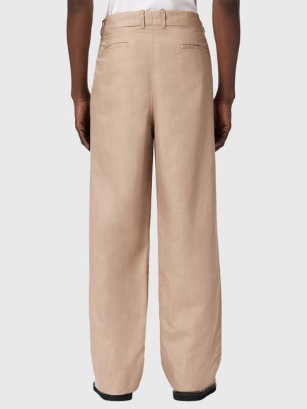 AllSaints Roland Straight Leg Chino Trousers, Nutmeg Brown - view 2, Nutmeg Brown
