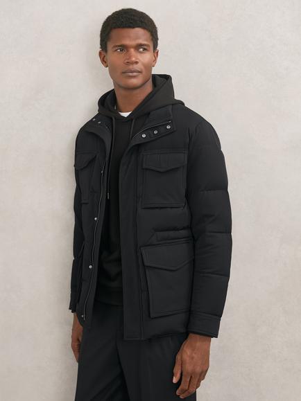 Reiss Mercury Puffer Jacket, Navy, Navy