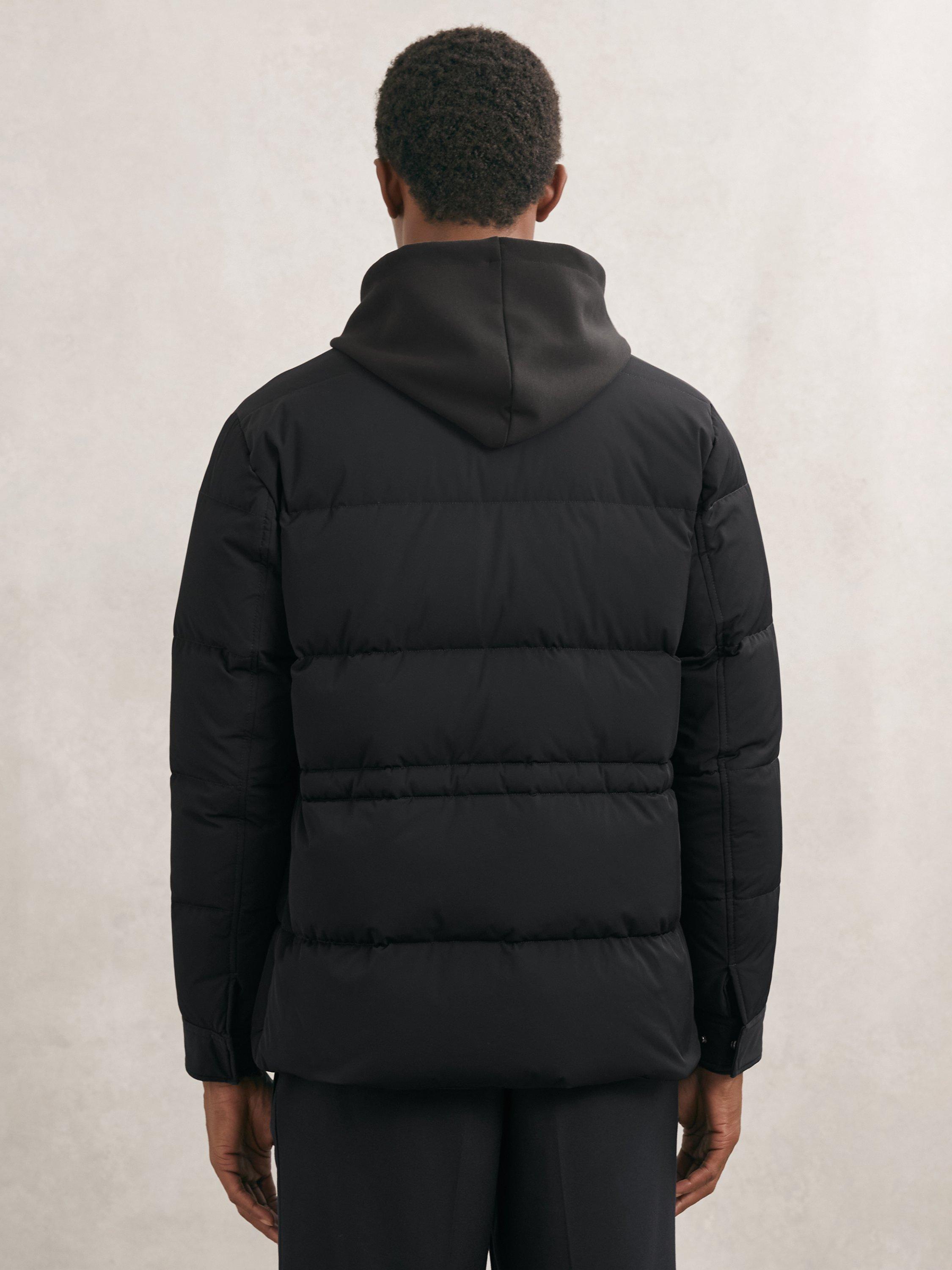 Product image 5 of 5, which shows Reiss Mercury Puffer Jacket, Navy, XS
