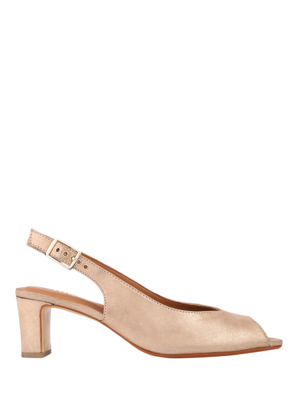 Jones Bootmaker Xiomara Leather Slingback Court Shoes, Gold, Gold