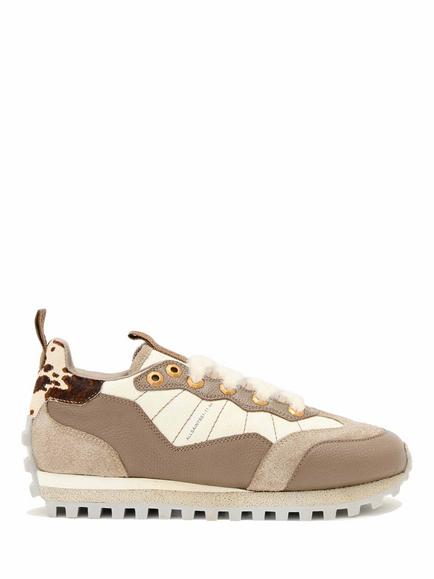 AllSaints Nevis Leather Trainers, White/Multi
