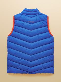 Joules Kids' Crofton Padded Chevron Gilet - view 2, Blue