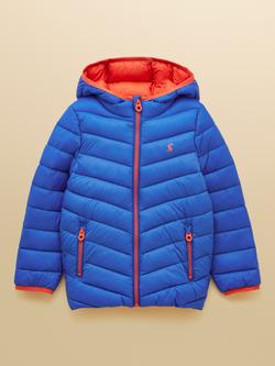 Joules Kids' Carin Showerproof Coat, Blue