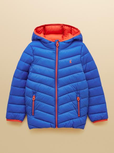 Joules Kids' Cairn Showerproof Coat, Blue