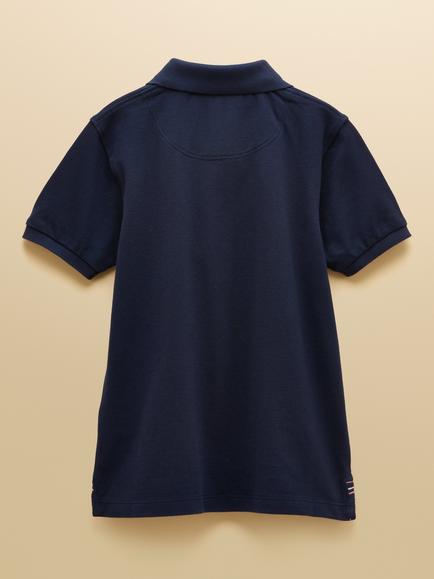 Joules Kids' Short Sleeve Polo Shirt, Navy - view 2, Navy