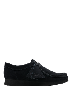 Clarks Kids' Originals Wallabee Suede Moccasin Shoes, Black, Black