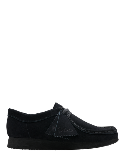Clarks Kids' Originals Wallabee Suede Moccasin Shoes, Black, Black