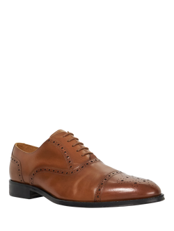 Dune London Soliders Leather Sole Brogues, Tan - view 2, Tan