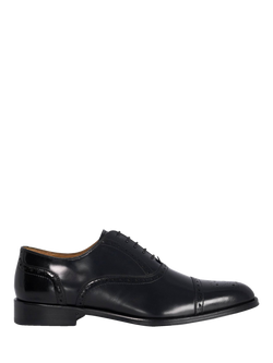 Dune London Soliders Leather Brogues, Black, Black