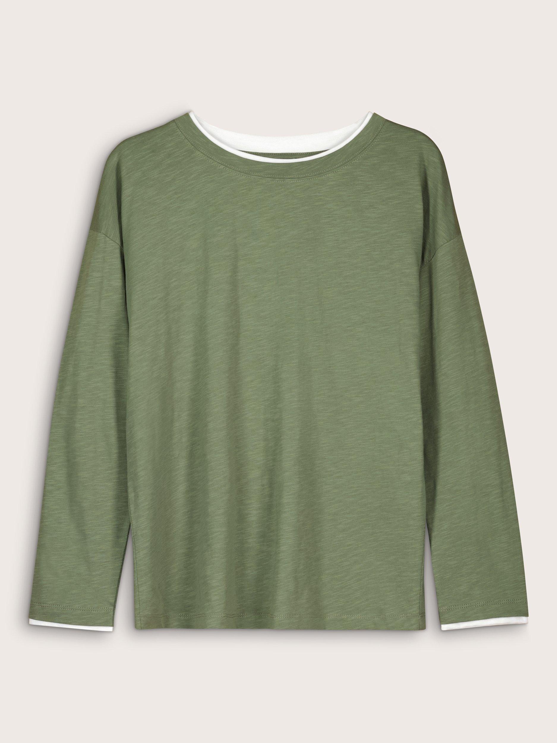 Product image 4 of 6, which shows Baukjen Alexandra Colour Contrast Top, Light Khaki, 10