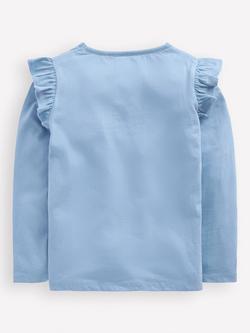 T-shirt enfants manches longues mélange bleu 116