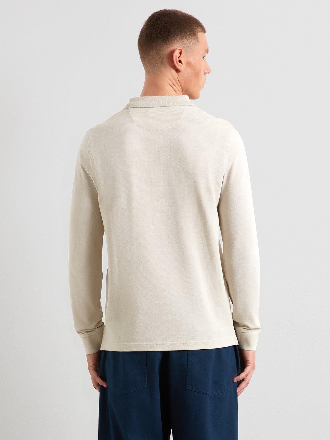 Product image 2 of 4, which shows Farah Blanes Cotton Polo Shirt, White Smoke, L