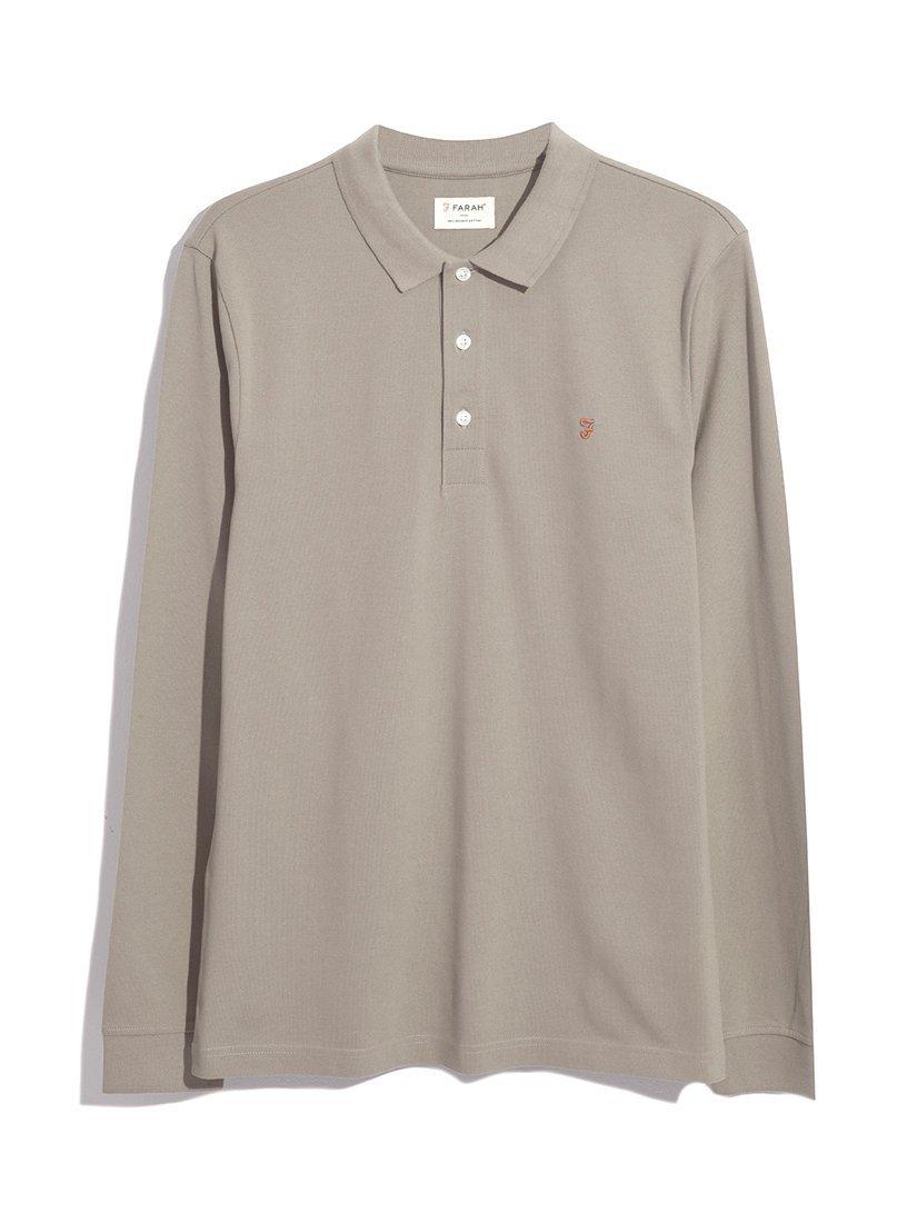 Product image 4 of 4, which shows Farah Blanes Cotton Polo Shirt, White Smoke, L