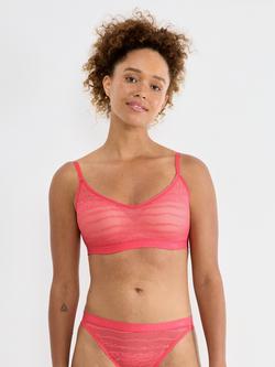 sloggi FREE Evolve Push-Up Lace Bra, Flamingo