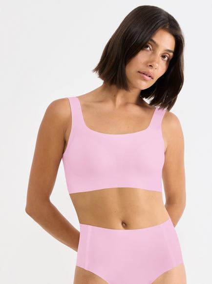 sloggi ZERO Feel 2.0 Crop Top, Floral Pink