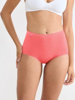 sloggi Basic+ Maxi Knickers, Pack of 4 - view 2, Red