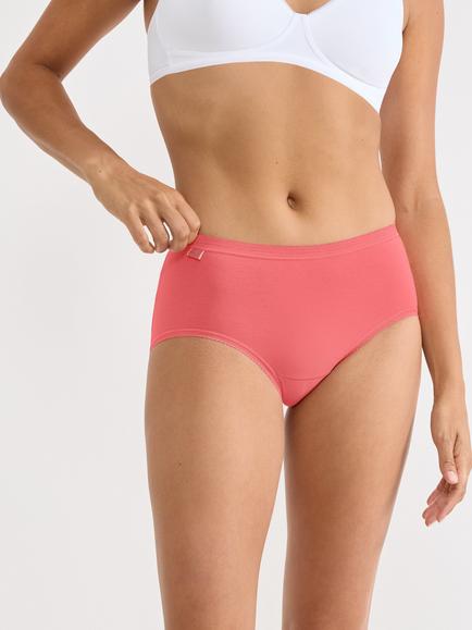 sloggi Basic + Midi Briefs, Pack of 4 - view 2, Red/Pink/Cream/Yellow