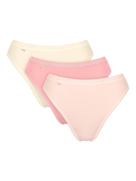 sloggi Basic+ Tai Knickers, Pack of 3, Red/Yellow