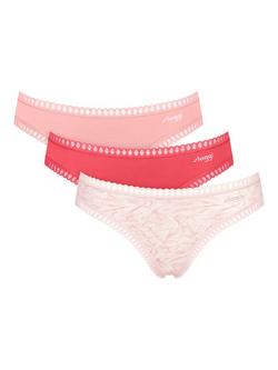sloggi GO Crush Mini Knickers, Pack of 3, Pink/Multi