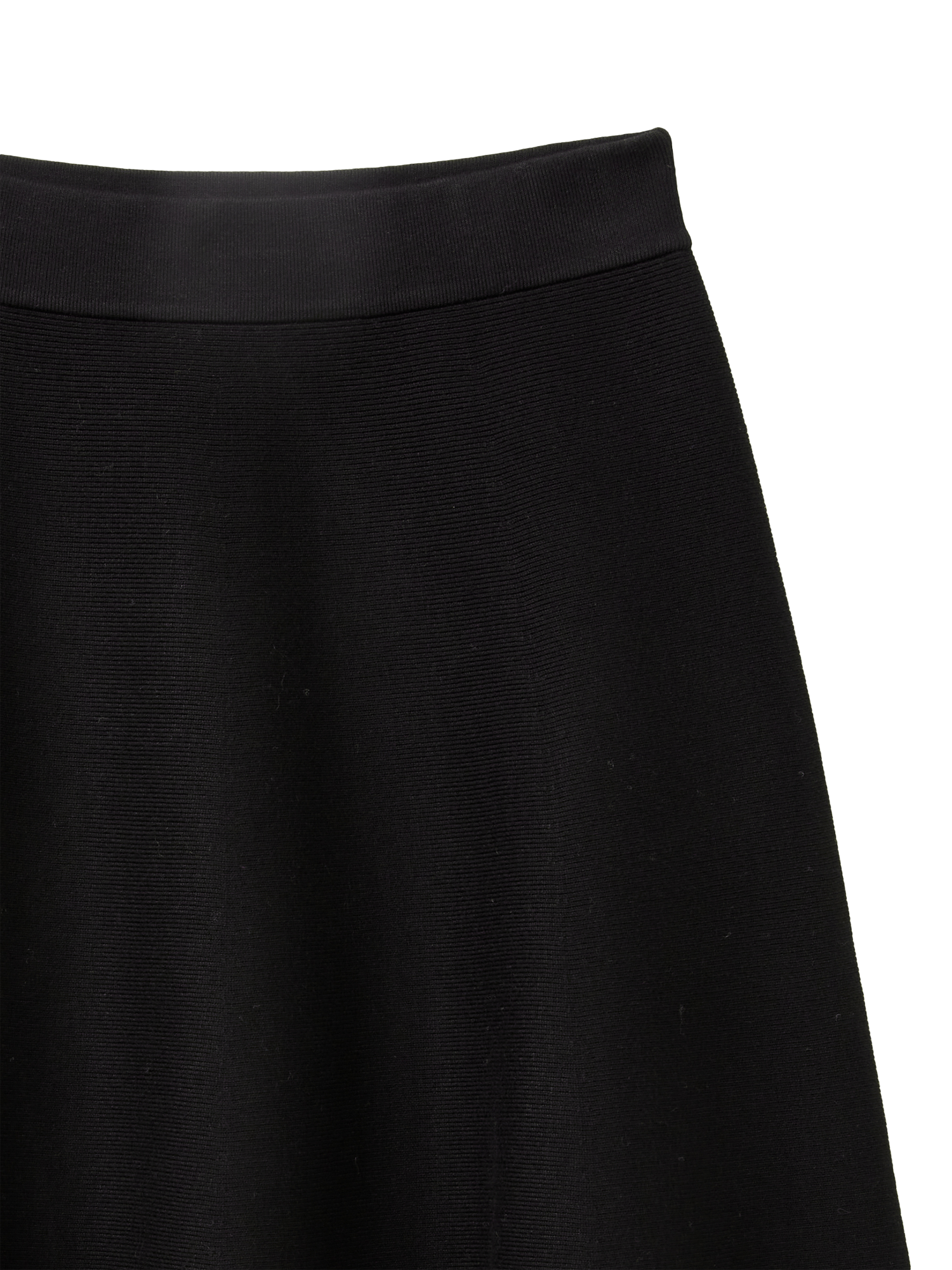 Product image 6 of 6, which shows Benetton Knit Flared Mini Skirt, Black, L