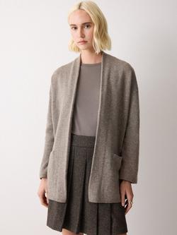 Jigsaw Relaxed Cardigan, Taupe, Taupe