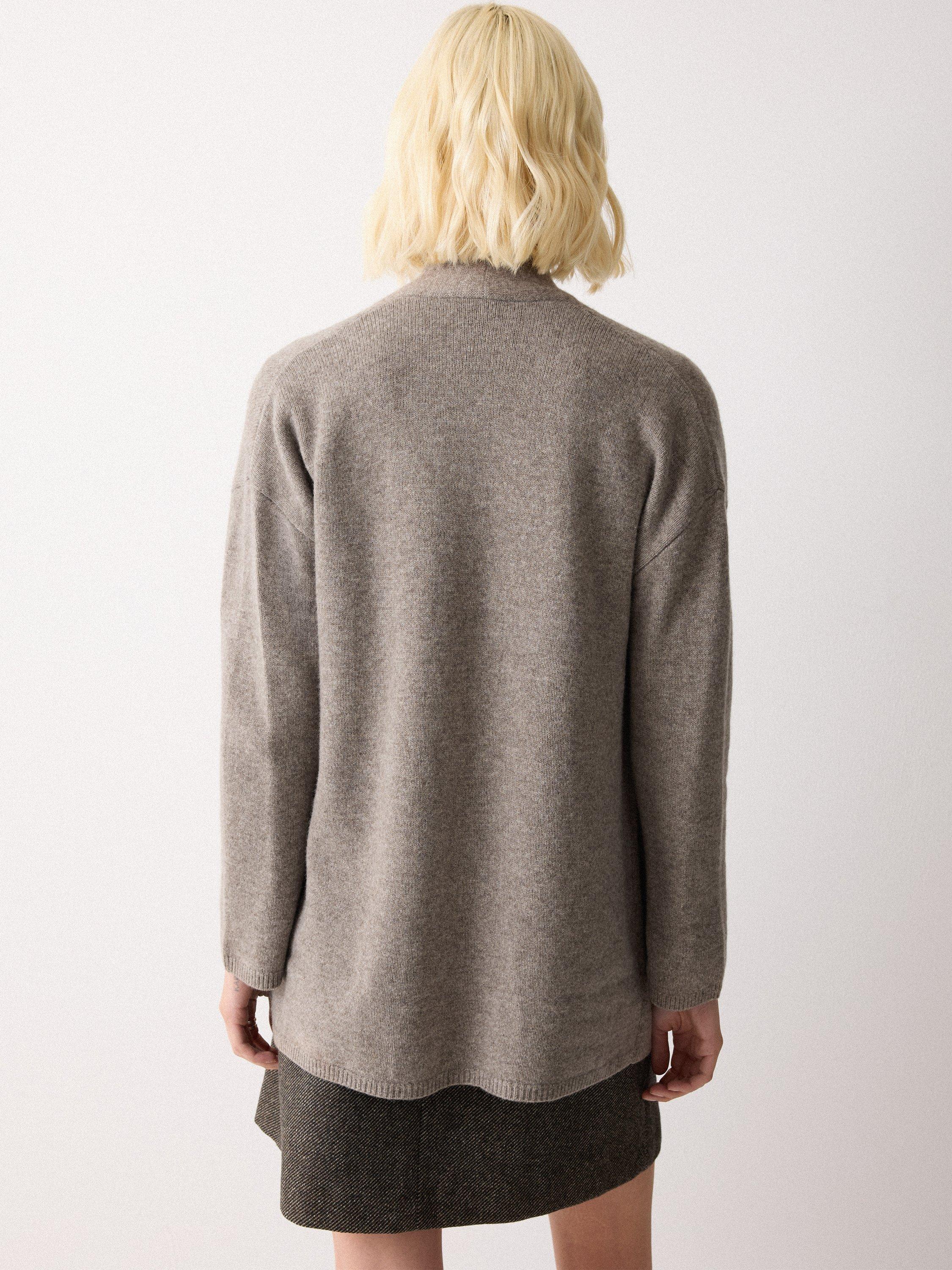 Product image 2 of 5, which shows Jigsaw Relaxed Cardigan, Taupe, XS