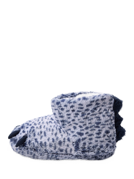 Lindex Kids' Faux Fur Novelty Slipper Boots, Dark Blue, Dark Blue