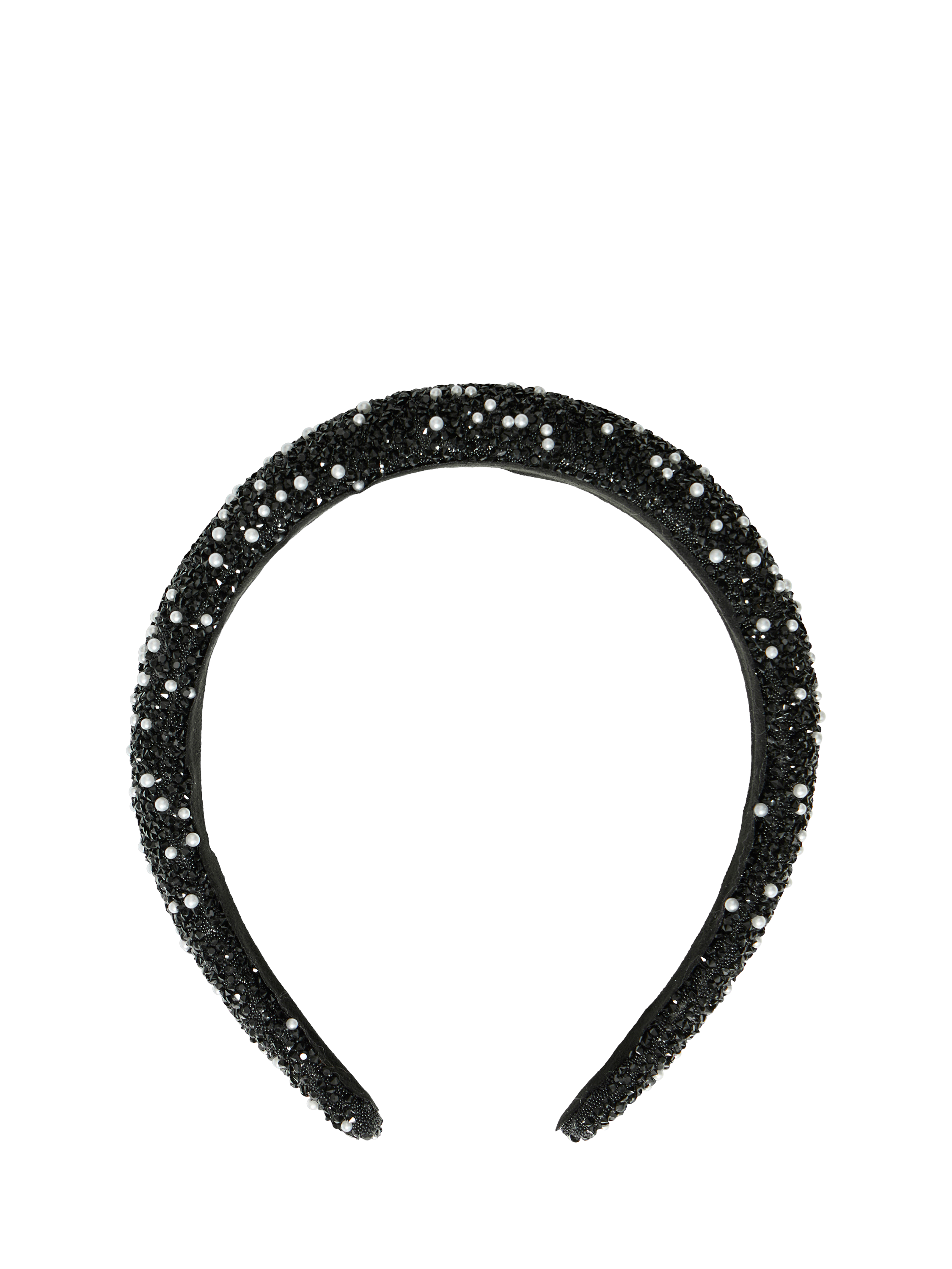Product image 2 of 7, which shows ICHI Carly Embellished Headband, Black, One Size