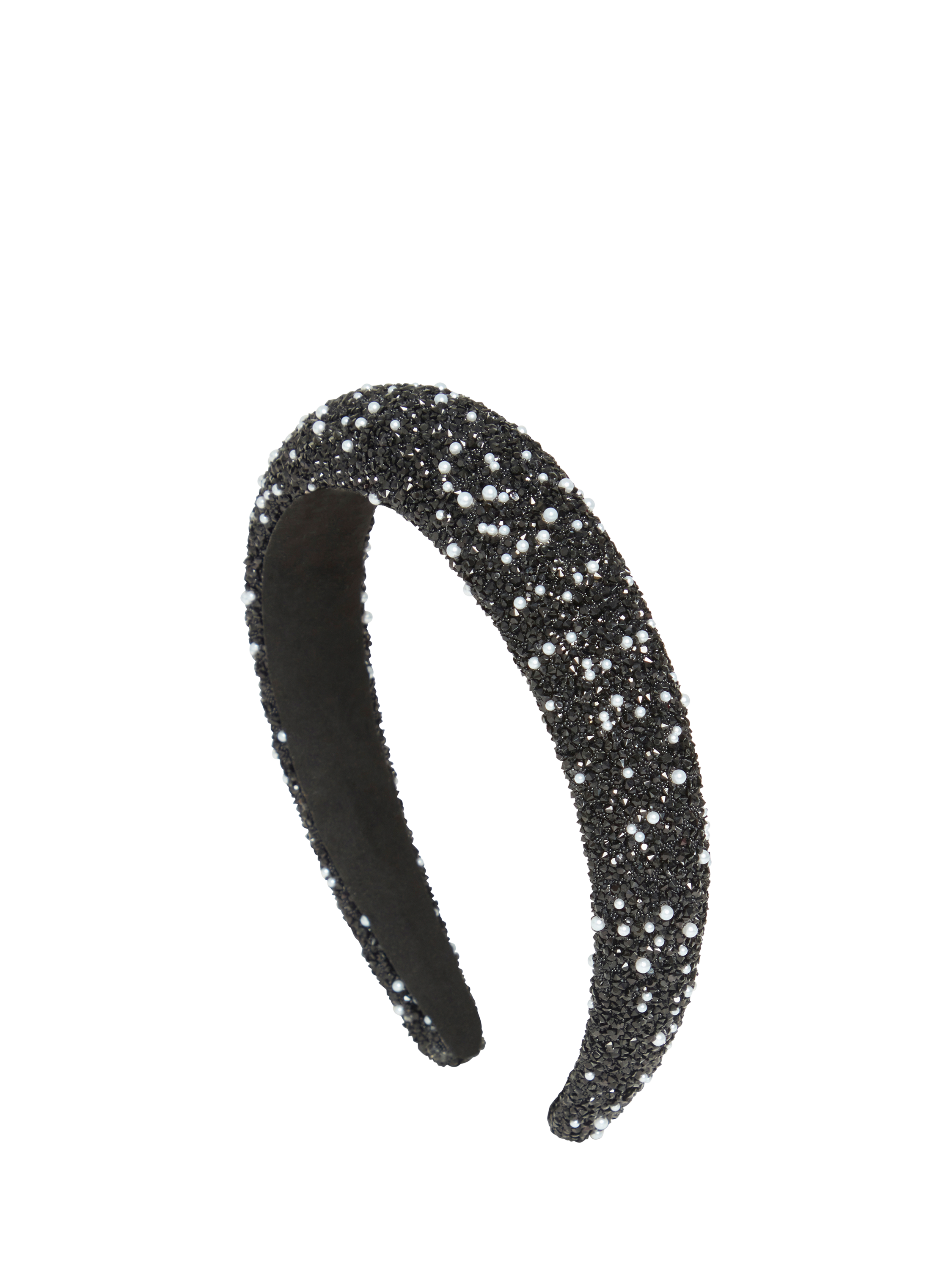 Product image 4 of 7, which shows ICHI Carly Embellished Headband, Black, One Size