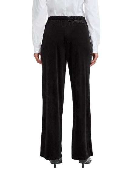 ICHI Lavanny Tailored Velvet Trousers, Black - view 2, Black