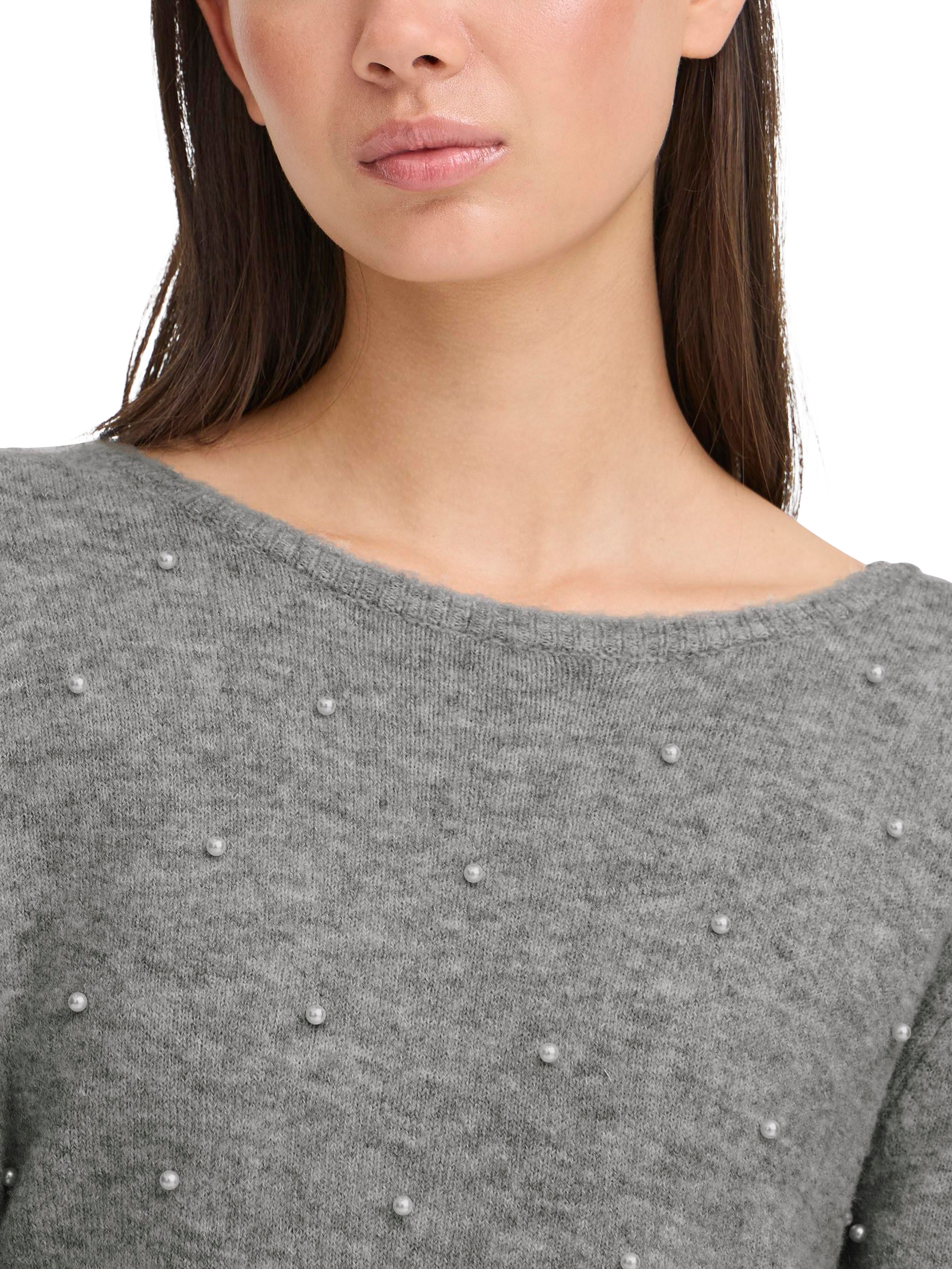 Product image 4 of 7, which shows ICHI Macon Embellished Jumper, Dark Grey, XS