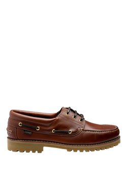 Loake 523 Leather Deck Shoes, Brown, Brown