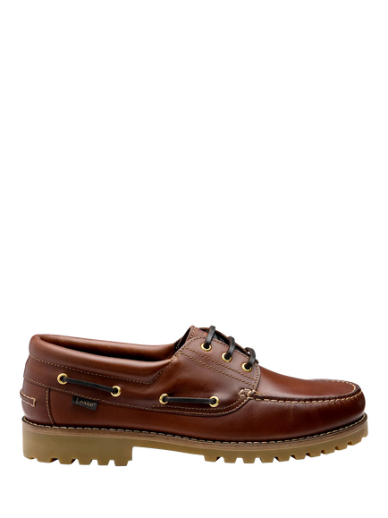 Loake 523 Leather Deck Shoes, Brown, Brown